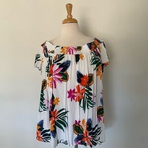 Old Navy Floral Plus Size Off the Shoulder Top XXL